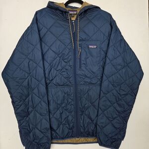 Patagonia Diamond Ouilted Bomber Hooded Jacket Size-XXL